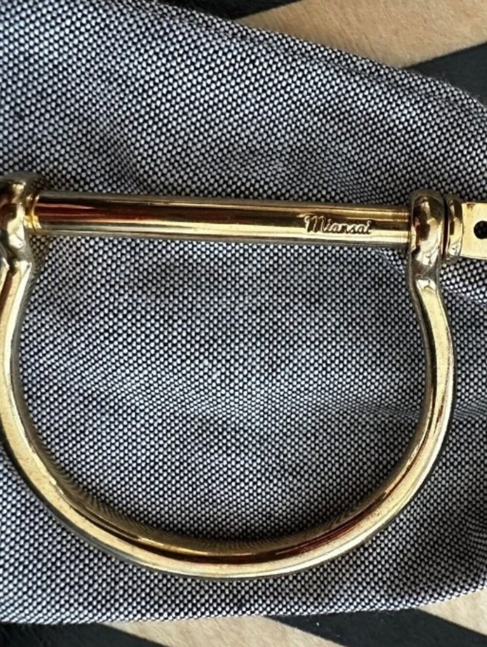 Miansai Authentic 18k Gold Plated Screw Cuff Bangle Bracelet